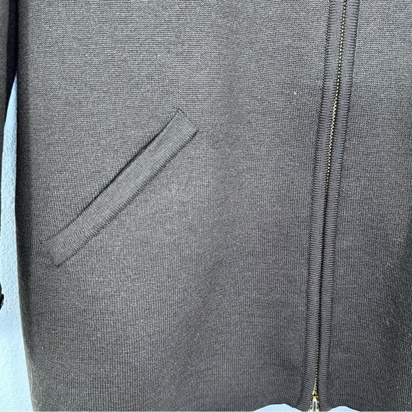 Escada Chocolate Brown Wool Cashmere Zippered Jacket Women's German Size 36 US S - Picture 4 of 9